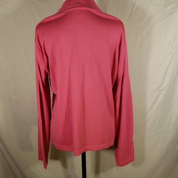 Talbots Pink Mock Turtleneck Sweater, Size L - Picture 3 of 4
